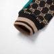 GUCCI グッチ ダブルG 総柄 赤緑ウェビングライン スタンドカラー トラックジャケット ジャージ ブルゾン ブラック×マルチカラー 男女兼用