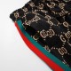 GUCCI グッチ ダブルG 総柄 赤緑ウェビングライン ジョガーパンツ トラックパンツ ブラック×マルチカラー 男女兼用