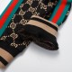 GUCCI グッチ ダブルG 総柄 赤緑ウェビングライン ジョガーパンツ トラックパンツ ブラック×マルチカラー 男女兼用