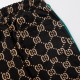 GUCCI グッチ ダブルG 総柄 赤緑ウェビングライン ジョガーパンツ トラックパンツ ブラック×マルチカラー 男女兼用