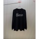 グッチ ロゴプリント クルーネック 長袖スウェットシャツ Tシャツ オフホワイト ブラック メンズ レディース