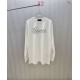 グッチ ロゴプリント クルーネック 長袖スウェットシャツ Tシャツ オフホワイト ブラック メンズ レディース