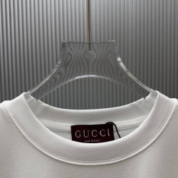 グッチ ロゴプリント クルーネック 長袖スウェットシャツ Tシャツ オフホワイト ブラック メンズ レディース
