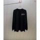 グッチ ロゴ刺繍 クルーネック 長袖スウェットシャツ Tシャツ オフホワイト ブラック メンズ レディース
