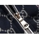 GUCCI グッチ 80s レトロ ダブルG総柄 シェリーライン スタンドカラー トラックジャケット ジップアップ ブルゾン ブラック 男女兼用