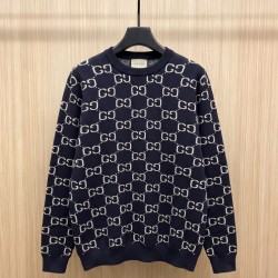 GUCCI グッチ GG総柄 モノグラム クルーネック ニットセーター 4色展開 プルオーバー 男女兼用