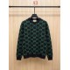 GUCCI グッチ GG総柄 モノグラム クルーネック ニットセーター 4色展開 プルオーバー 男女兼用