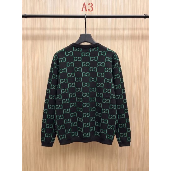 GUCCI グッチ GG総柄 モノグラム クルーネック ニットセーター 4色展開 プルオーバー 男女兼用