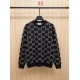 GUCCI グッチ GG総柄 モノグラム クルーネック ニットセーター 4色展開 プルオーバー 男女兼用