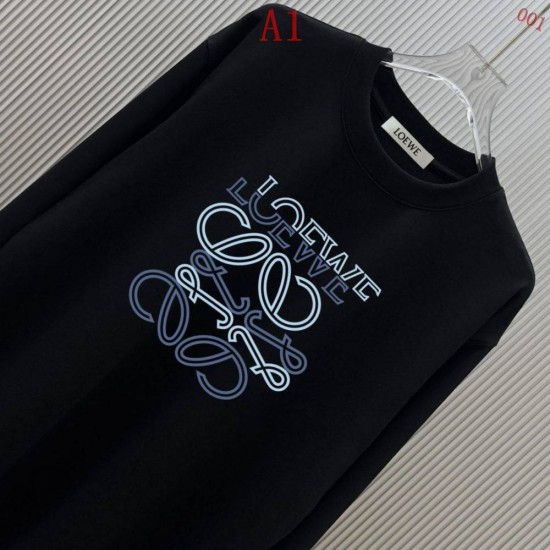 LOEWE ロエベ アナグラム ロゴプリント ロングTシャツ スウェット 長袖 クルーネック 2色展開 男女兼用