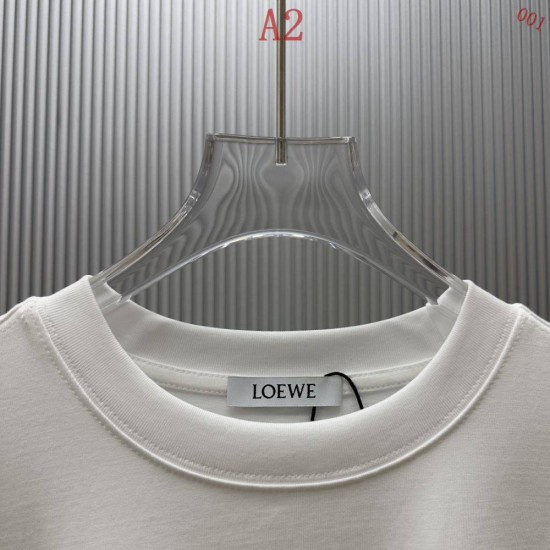LOEWE ロエベ アナグラム ロゴプリント ロングTシャツ スウェット 長袖 クルーネック 2色展開 男女兼用