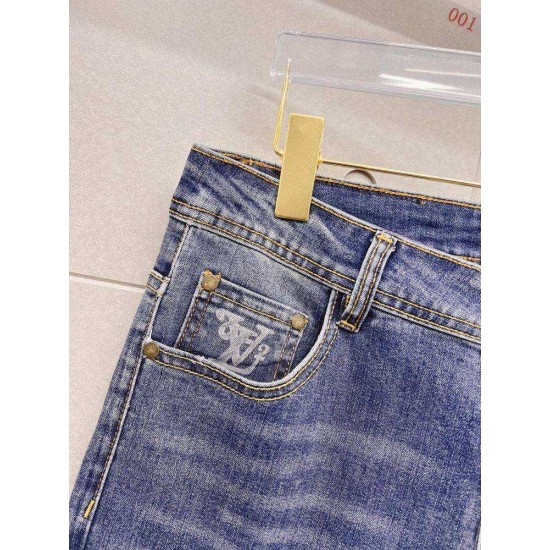 LOUIS VUITTON ルイヴィトン 岡山デニム 13oz ウォッシュド ストレート デニムパンツ ジーンズ メンズ