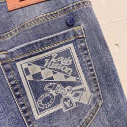 LOUIS VUITTON ルイヴィトン 岡山デニム 13oz ウォッシュド ストレート デニムパンツ ジーンズ メンズ
