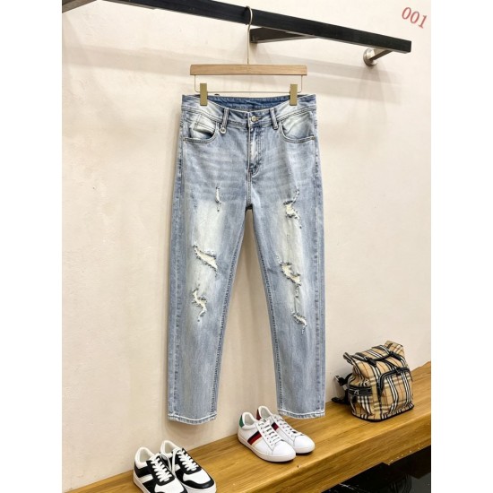 LOUIS VUITTON ルイヴィトン 岡山デニム 13oz ウォッシュド ダメージ デニムパンツ ジーンズ ライトブルー メンズ