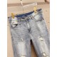 LOUIS VUITTON ルイヴィトン 岡山デニム 13oz ウォッシュド ダメージ デニムパンツ ジーンズ ライトブルー メンズ
