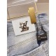 LOUIS VUITTON ルイヴィトン 岡山デニム 13oz ウォッシュド ダメージ デニムパンツ ジーンズ ライトブルー メンズ