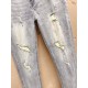 LOUIS VUITTON ルイヴィトン 岡山デニム 13oz ウォッシュド ダメージ デニムパンツ ジーンズ ライトブルー メンズ