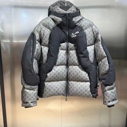 LOUIS VUITTON ルイヴィトン モノグラム 温感変色 温感サーモクロミック ダウンジャケット フード付き メンズ 男女兼用