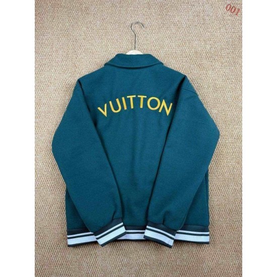 LOUIS VUITTON ルイヴィトン TM1262 ランウェイ 走秀款 ロゴ刺绣 メルトンウール スタジャン ブルゾン グリーン 男女兼用