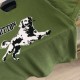ルイ・ヴィトン 猟犬モチーフ 撞色嵌花 コットン クルーネック 半袖Tシャツ カットソー 緑 メンズ レディース