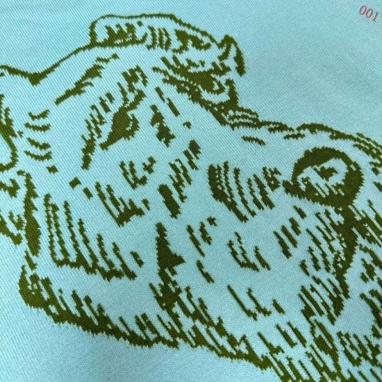 ルイ・ヴィトン タイラー コラボ フォックス・テリア インターシャ ニット半袖Tシャツ 水色 メンズ レディース
