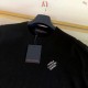 ルイ・ヴィトン 2026SS Marque L.Vuitton ロゴ提花 ニット半袖Tシャツ 黒 白 メンズ レディース