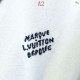 ルイ・ヴィトン 2026SS Marque L.Vuitton ロゴ提花 ニット半袖Tシャツ 黒 白 メンズ レディース