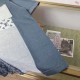 ルイ・ヴィトン 2026SS Monogram 提花切替 ニット半袖Tシャツ ブルー 灰色 メンズ レディース