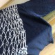 グッチ ジオメトリック格子柄 切替 ニット半袖Tシャツ ネイビー メンズ レディース