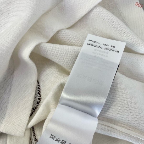 ルイ・ヴィトン 2026SS トランク柄 モノグラムフラワー インターシャ ニット半袖Tシャツ 白 メンズ レディース