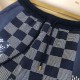 ルイ・ヴィトン 2026AW 嵌花切替 ニットハーフパンツ ショートパンツ ネイビー メンズ レディース