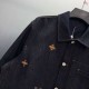 ルイ・ヴィトン Monogram 糸刺繍 デニムシャツジャケット カバーオール インディゴ メンズ レディース
