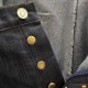 ルイ・ヴィトン Monogram 糸刺繍 ワークスタイル デニムパンツ ジーンズ インディゴ メンズ レディース