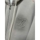 ルイ・ヴィトン Monogram エンボス加工 ジップアップフーディー パーカー ベージュ メンズ レディース