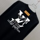ルイ・ヴィトン ドリップペイント ロゴ ロングスリーブTシャツ ロンT 黒 白 メンズ レディース