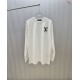 ルイ・ヴィトン ドリップペイント ロゴ ロングスリーブTシャツ ロンT 米白 黒 メンズ レディース