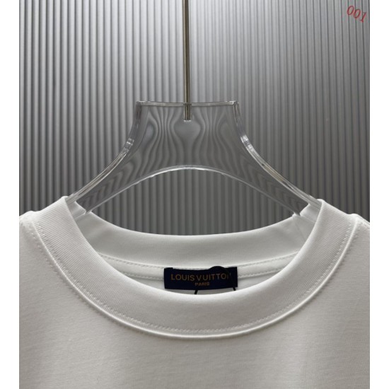 ルイ・ヴィトン ドリップペイント ロゴ ロングスリーブTシャツ ロンT 米白 黒 メンズ レディース