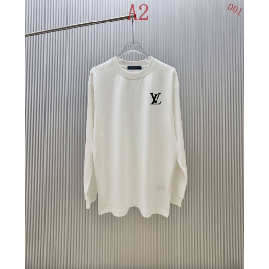 ルイ・ヴィトン ピンクモノグラム ロゴ ロングスリーブTシャツ ロンT 米白 黒 メンズ レディース