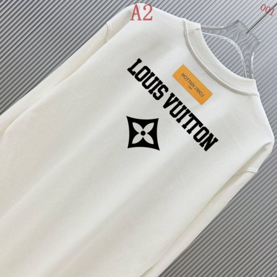 ルイ・ヴィトン ピンクモノグラム ロゴ ロングスリーブTシャツ ロンT 米白 黒 メンズ レディース