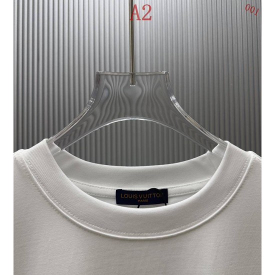 ルイ・ヴィトン ピンクモノグラム ロゴ ロングスリーブTシャツ ロンT 米白 黒 メンズ レディース