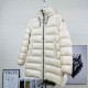 モンクレール レディース Suyenne フード付き Aライン ミドル丈 ダウンコート 軽量ナイロン