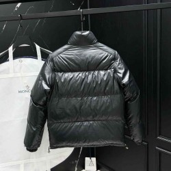 モンクレール メンズ/レディース 袖取り外し 2WAY リバーシブル ラッカーナイロン ダウンジャケット ブラック 男女兼用
