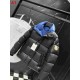 モンクレール メンズ/レディース コントラストカラー立襟 スクエアキルティング ダウンジャケット ブラック×ブルー 男女兼用