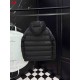 モンクレール メンズ/レディース マットナイロン 袖ポケット 同色ロゴ フード脱着 ショート ダウンジャケット 男女兼用