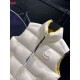モンクレール メンズ/レディース ビッグロゴ コントラストライニング シャイニーラッカーナイロン スタンドカラー ダウンベスト ジレ 男女兼用