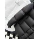 モンクレール メンズ/レディース スクエアキルティング 袖ポケット フード脱着 ショート ダウンジャケット ブラック 男女兼用