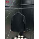 モンクレール メンズ/レディース レザー袖ポケット カラーリブ襟 ニット切替 スタンドカラー ジップアップ ダウンジャケット 男女兼用