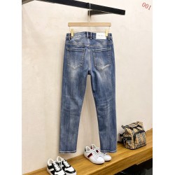 プラダ メンズ デニムパンツ ジーンズ ダメージ加工 岡山デニム ブルー メンズ レディース