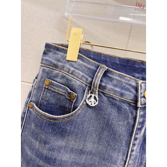 プラダ メンズ デニムパンツ ジーンズ ダメージ加工 岡山デニム ブルー メンズ レディース