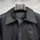 プラダ トライアングルロゴ 襟付き パデッドジャケット 黒 M L XL XXL メンズ レディース